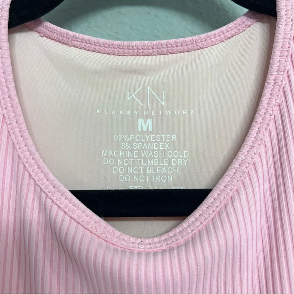 Pink Ribbed KlassyNetwork Bodysuit - Picture 7 of 7